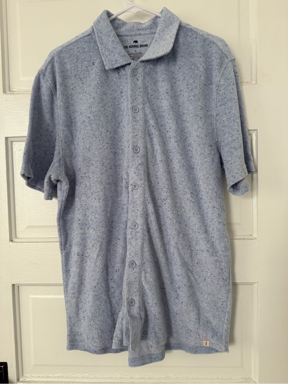 The Normal Brand Men's Light Blue Short-Sleeve Button Shirt T